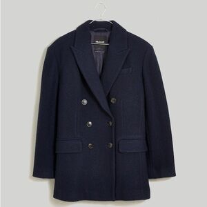 Madewell Oversized Tuxedo Coat in 100% Wool